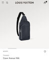 Мужская сумка слинг Louis Vuitton мужской кожа черный 134429-12