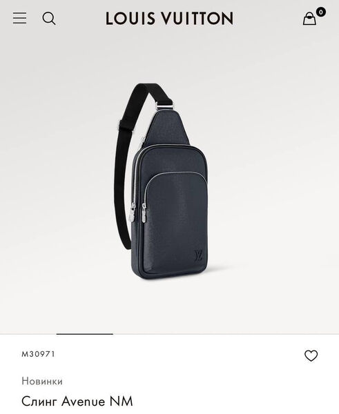 Мужская сумка слинг Louis Vuitton мужской кожа черный 134429-12