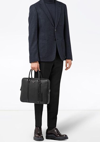Мужской портфель Prada мужской кожа черный 42867-2
