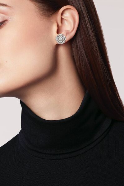 Серьги-трансформеры Chanel Camelia женский белое золото m5480502-1-8