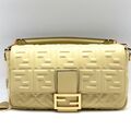 Сумка Fendi Baguette женский кожа горчичный 74679-1