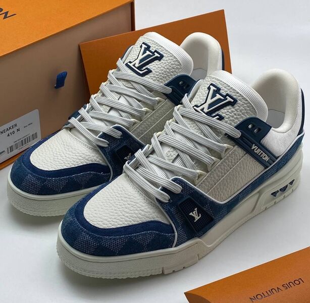 Мужские кроссовки Louis Vuitton мужской кожа белый 162427