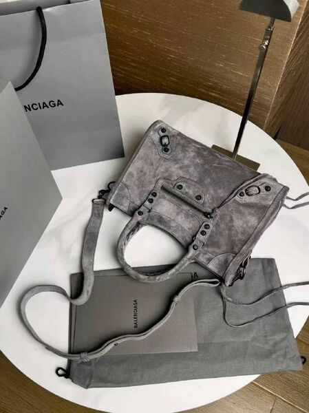 Сумка Balenciaga женский замша графитовый b9133563-1-9