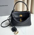 Сумка Balenciaga Rodeo Xs женский кожа swift черный,серебристый 189462