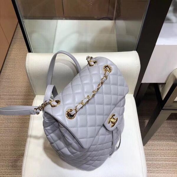 Рюкзак Chanel мужской кожа графитовый 20138-2