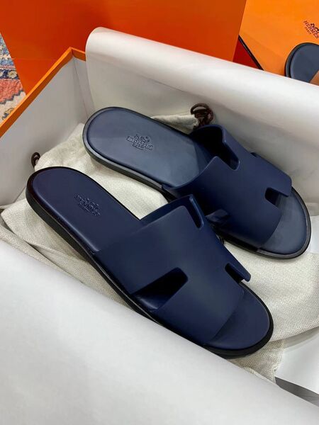 Мужские шлёпанцы Hermes Izmir мужской кожа синий r3349559-1-4
