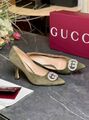 Женские туфли Gucci женский замша хаки u0695506-1-7