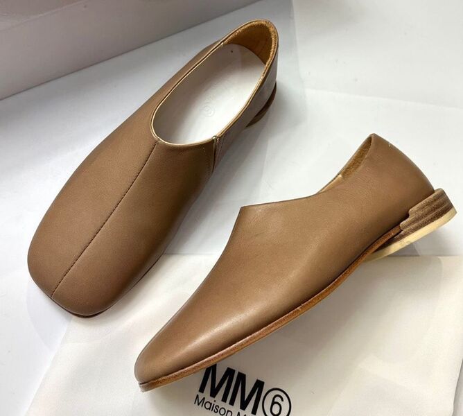 Лоферы Maison Margiela женский кожа бежевый 123935