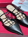 Шлепки Valentino женский кожа черный 152382-2