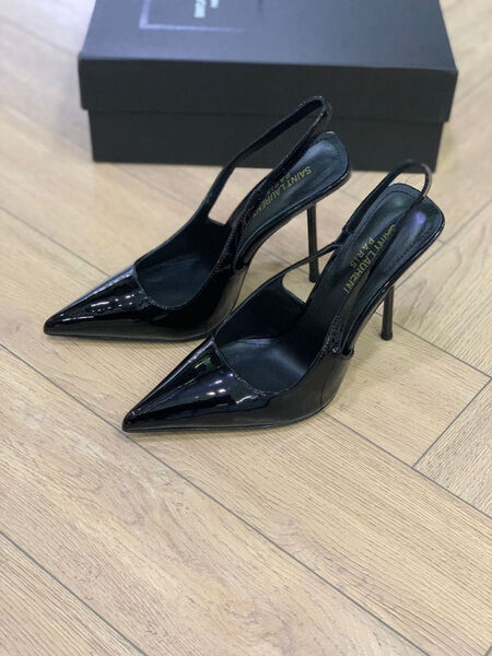 Туфли Saint Laurent женский кожа черный 119120-2
