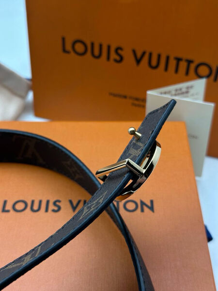 Женский ремень Louis Vuitton женский кожа черный 139040-5