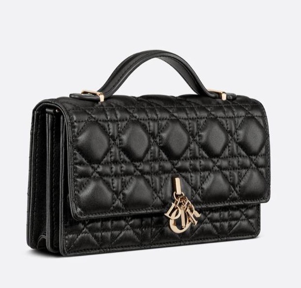 Сумка Christian Dior женский кожа черный 121513-2