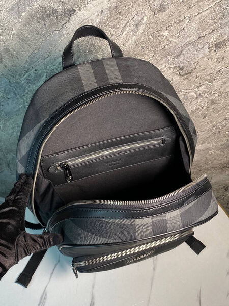 Мужской рюкзак Burberry мужской кожа графитовый 171174-5
