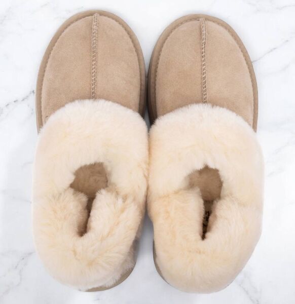 Угги Ugg Slippers Disquette женский замша бежевый 163206