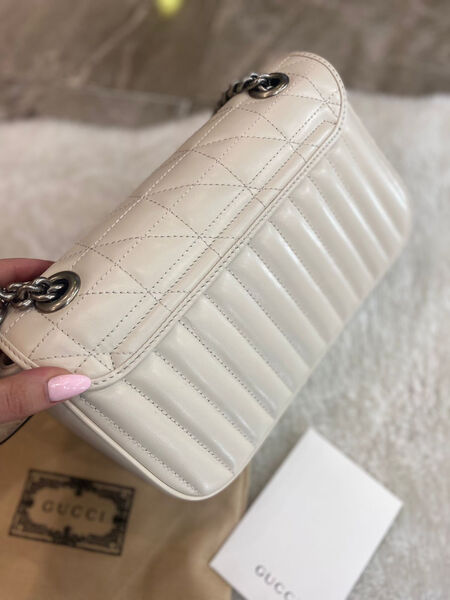 Сумка Gucci Marmont женский кожа белый 97058-3