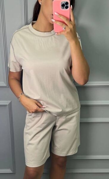 Костюм Brunello Cucinelli женский бежевый 153745