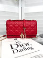 Сумка Christian Dior Handle женский кожа бордовый 152943-2
