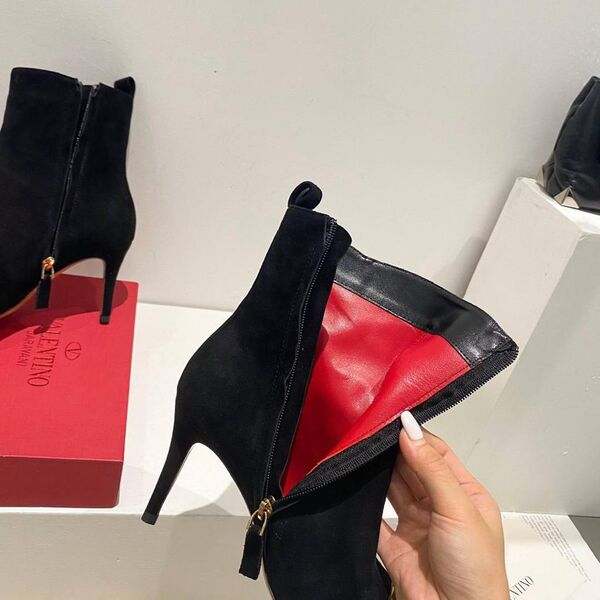 Ботильоны Valentino женский замша черный 13343-4