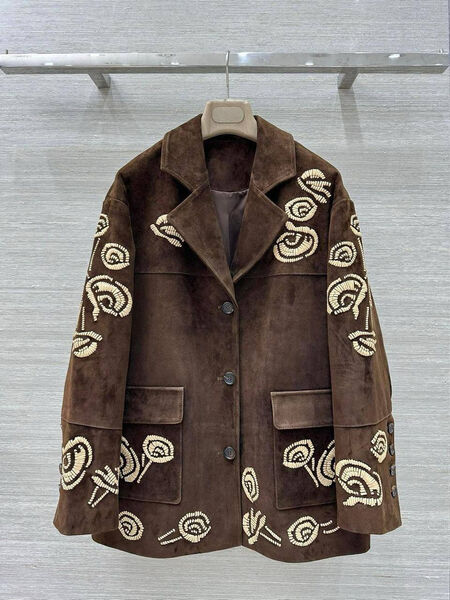Куртка Ermanno Scervino женский замша бежевый 197895-7