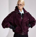 Куртка Saint Laurent женский замша бордовый 196668-1