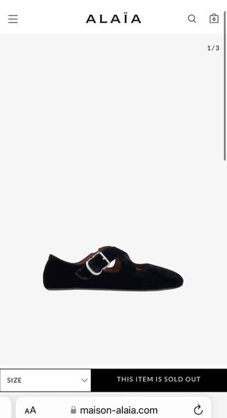 Балетки Alaïa женский замша черный 148038-2