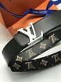 Ремень мужской Louis Vuitton двухсторонний мужской кожа черный 63816-4