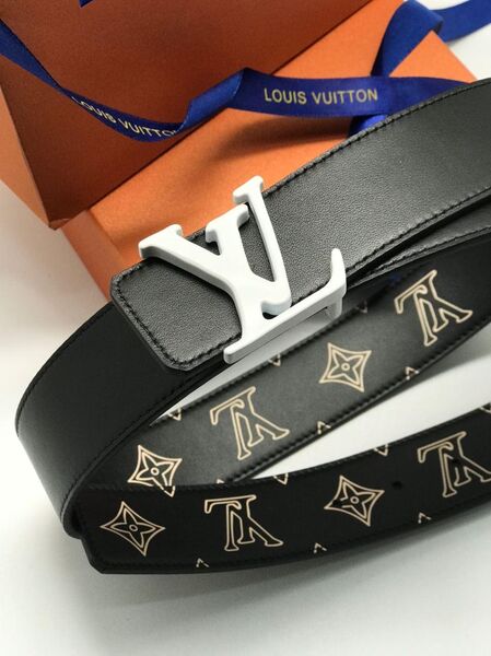 Ремень мужской Louis Vuitton двухсторонний мужской кожа черный 63816-4