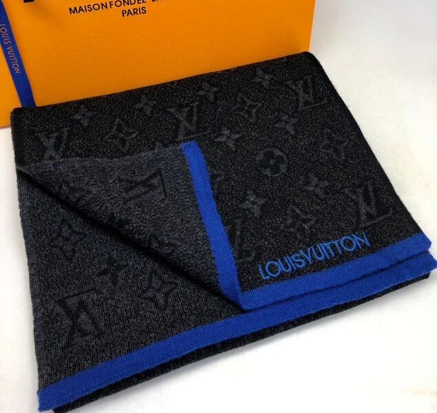 Мужской шарф Louis Vuitton мужской синий 54249