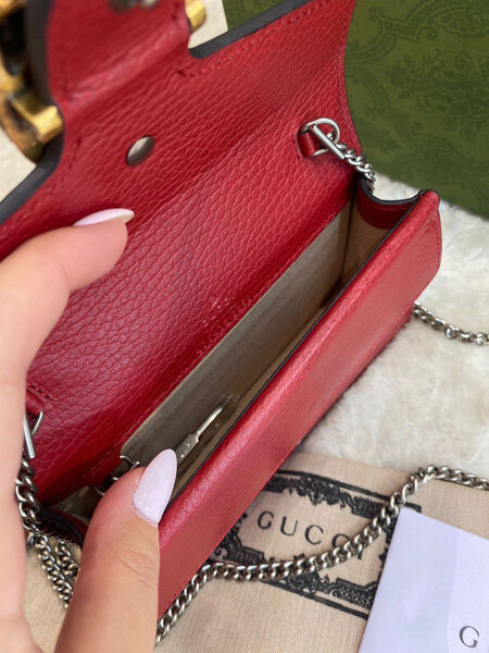 Сумка Gucci Dionysus Mini женский кожа бордовый 99615-2