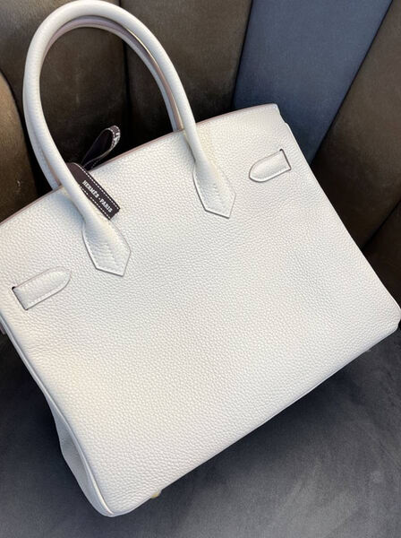 Сумка Hermès Birkin 30 женский кожа белый 184940-2