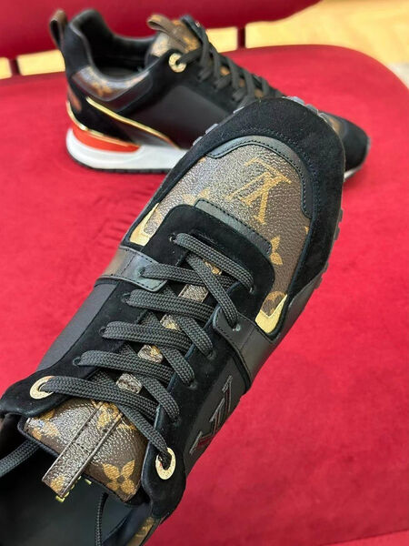 Кроссовки Louis Vuitton женский кожа черный 99103-3