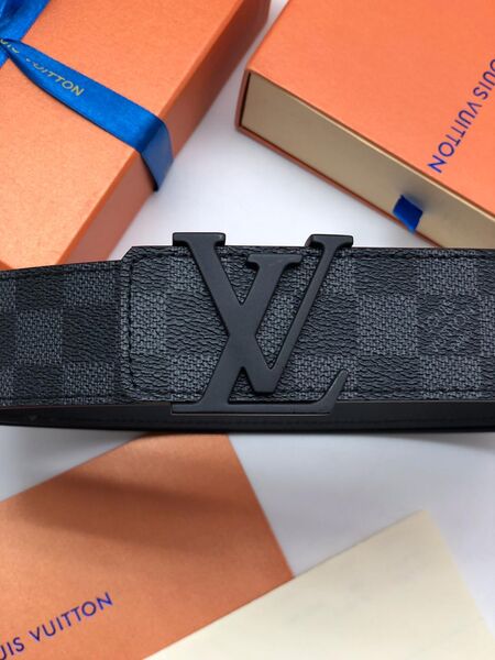 Мужской ремень Louis Vuitton мужской канва черный 52773-4