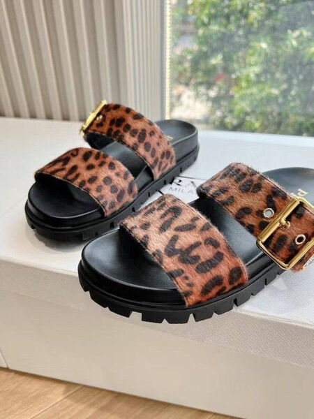 Шлепки Prada женский текстиль 153839-2