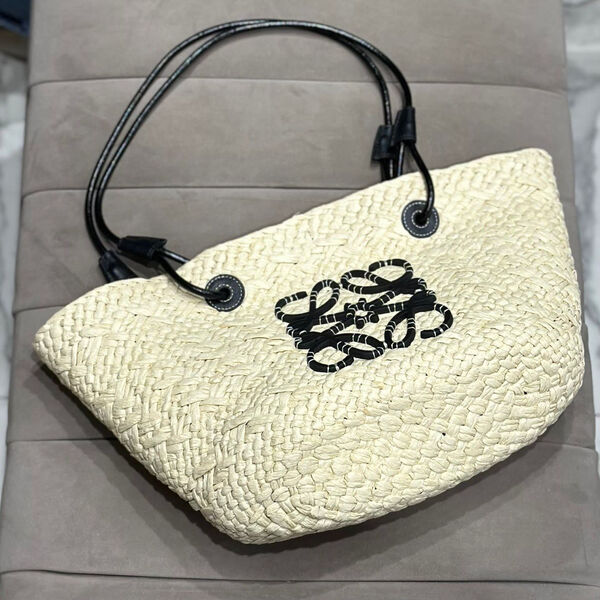 Сумка Loewe женский солома белый 117491-2
