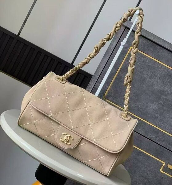 Сумка Chanel женский замша бежевый 184121