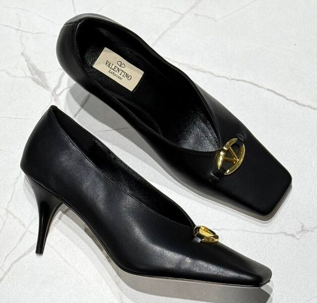 Туфли Valentino женский кожа черный 172761