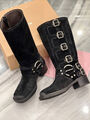 Сапоги Miu Miu женский замша черный 125980-9