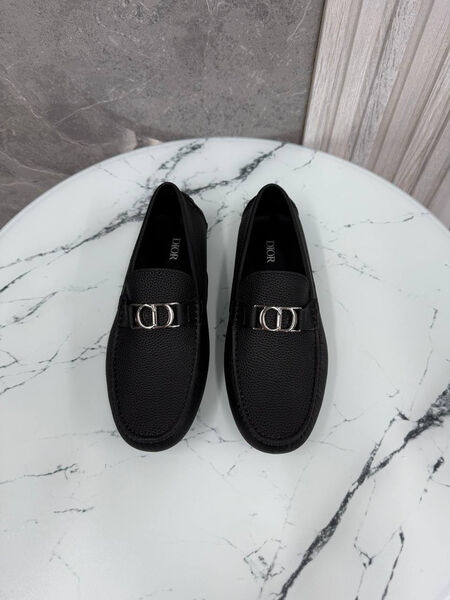 Мужские мокасины Christian Dior мужской кожа черный 185703-3