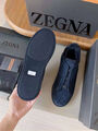 Мужские кеды Zegna мужской замша синий 170263-5