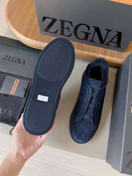 Мужские кеды Zegna мужской замша синий 170263-5