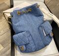 Рюкзак Chanel женский джинса синий 179325-1