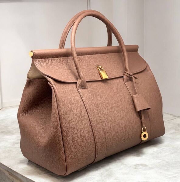 Сумка Loro Piana женский кожа бежевый 159481