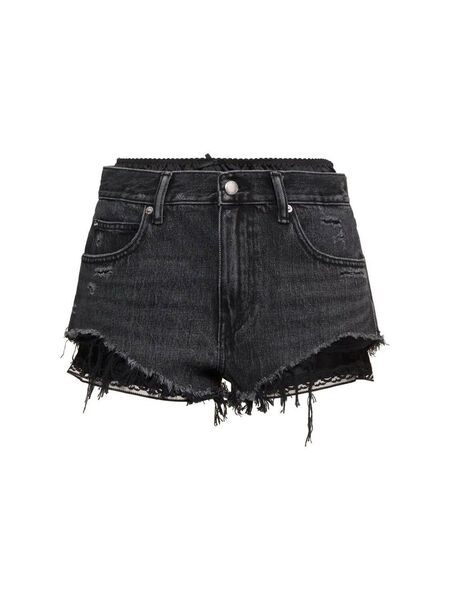 Шорты Alexander Wang женский джинса черный 189017-2