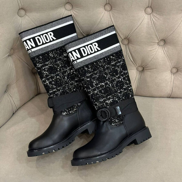 Сапоги Christian Dior женский кожа черный 132276-3