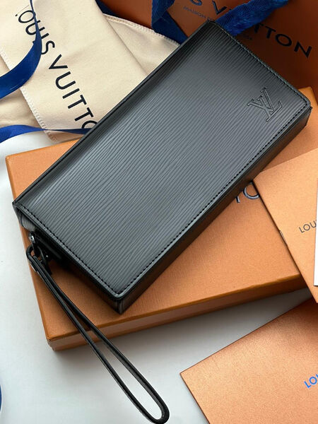 Мужской клатч Louis Vuitton мужской кожа черный 111479-4