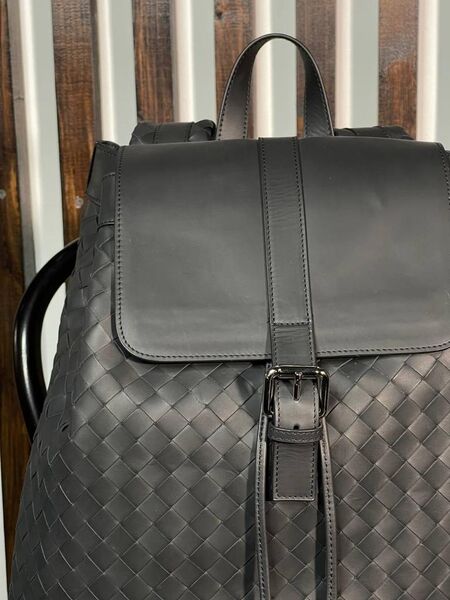 Мужской рюкзак Bottega Veneta мужской кожа черный 53334-4