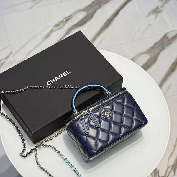 Сумка Chanel женский кожа синий 187503-2
