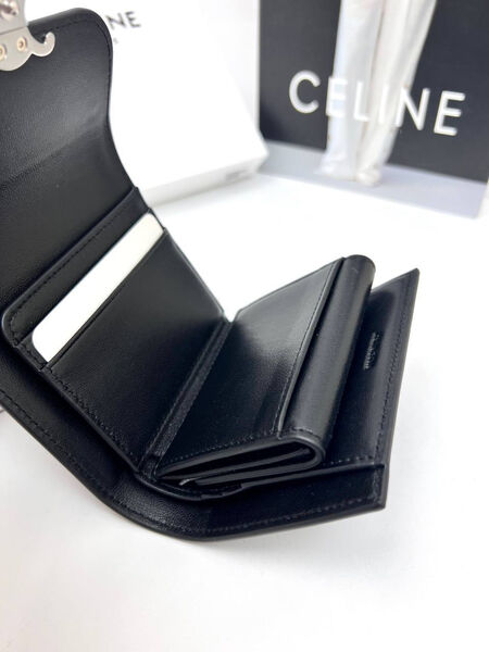 Кошелек Celine женский кожа черный 156283-3