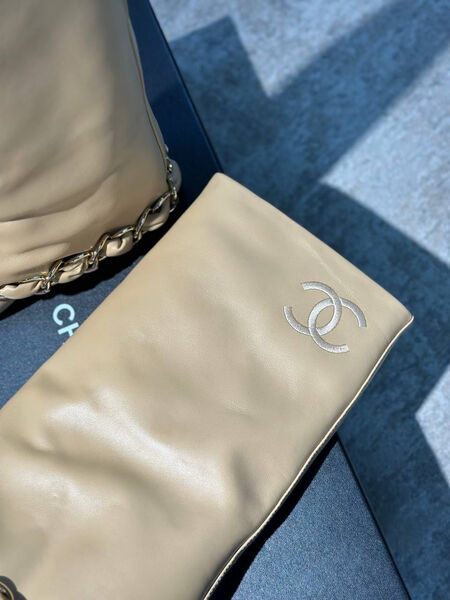 Сапоги Chanel женский кожа бежевый 200480-3
