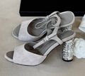 Босоножки Chanel женский замша графитовый 192521-1